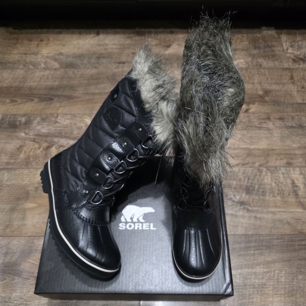 New Sorel Tofino Insulated Waterproot Women's Black Winter Boots 7